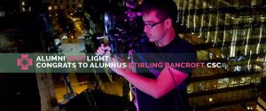CONGRATS TO ALUMNUS STIRLING BANCROFT ON HIS THREE NOMINATIONS AND ONE WIN AT THE LEO AWARDS!